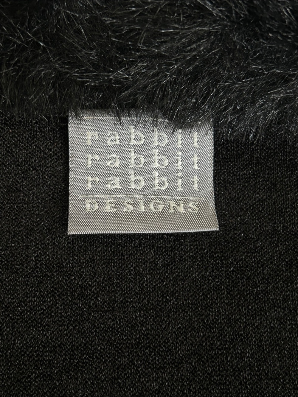 4/$20 Rabbit Rabbit Rabbit Designs 10P Black Faux Fur Detachable Collar Jacket - Picture 3 of 5